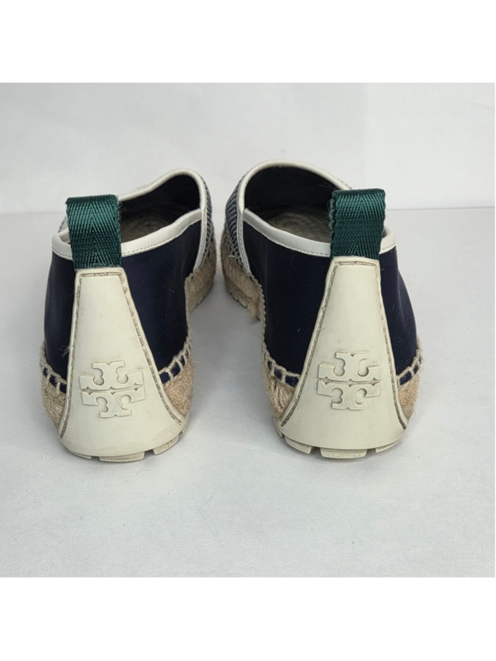 Tory Burch Miranda Navy Lug Sole Platform Espadrille Shoes Women's Size 10 - Picture 5 of 11